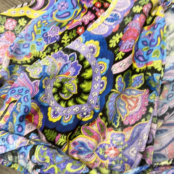 2 piece set Eclectic, colorful Paisley, crop top and wrap skirt - Picture 3 of 4